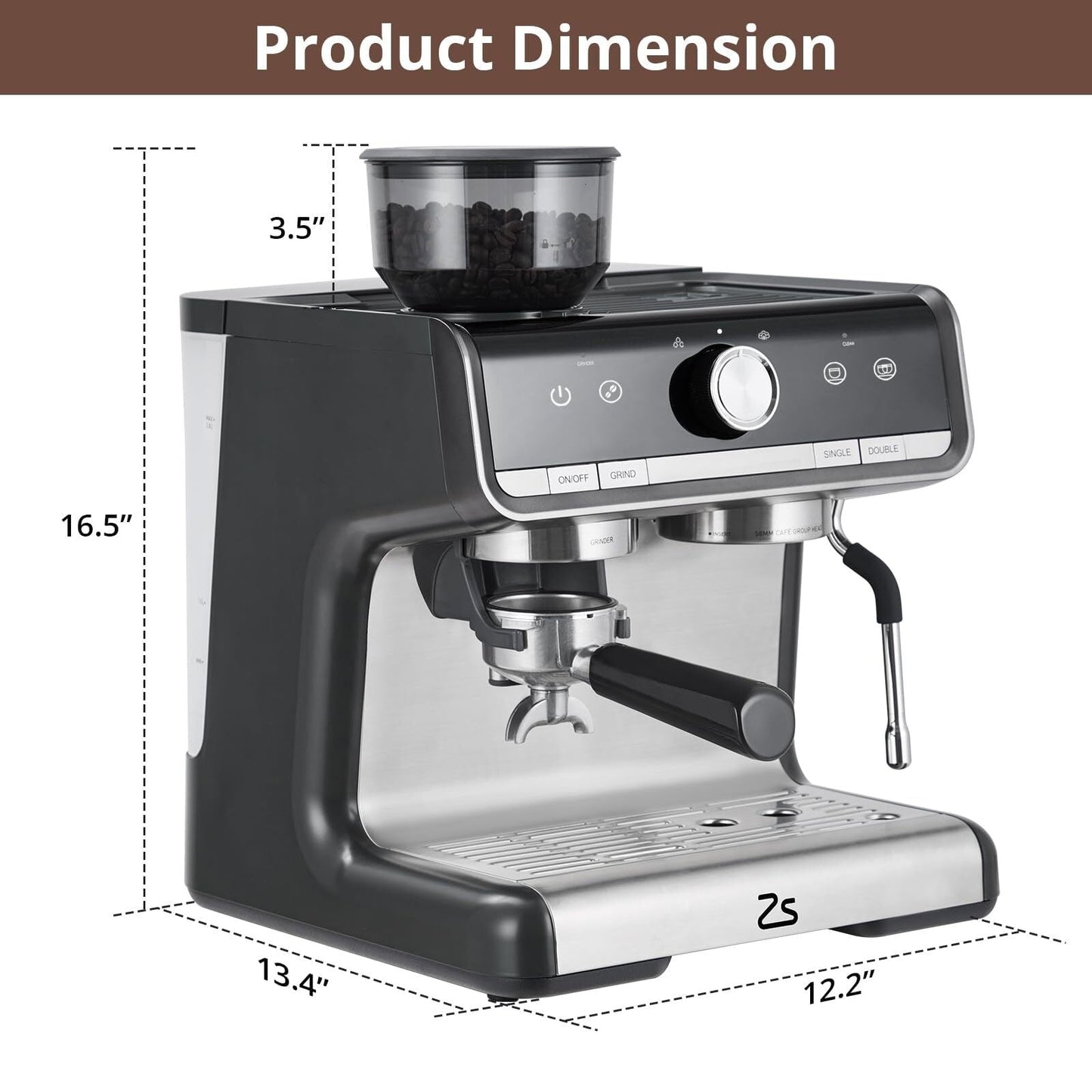 Cafetière expresso automatique 20 bars avec mousseur à lait pour barista amateur