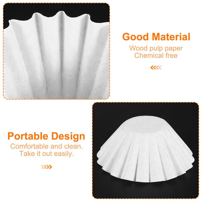 Lot de 200 filtres à café jetables en papier pour la maison et le bureau