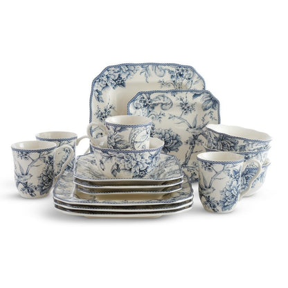 Service de table 16 pièces en porcelaine 222 Fifth Adelaide, bleu