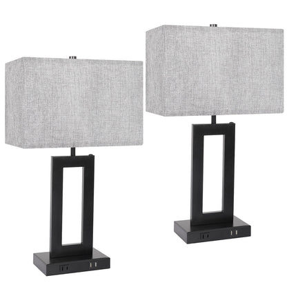 Ensemble de 22 lampes de table USB grises à commande tactile