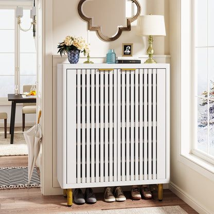 Meuble de rangement à chaussures 24 paires avec porte pour entrée et salon
