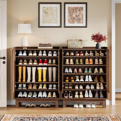 Meuble de rangement à chaussures 24 paires avec porte pour entrée et salon