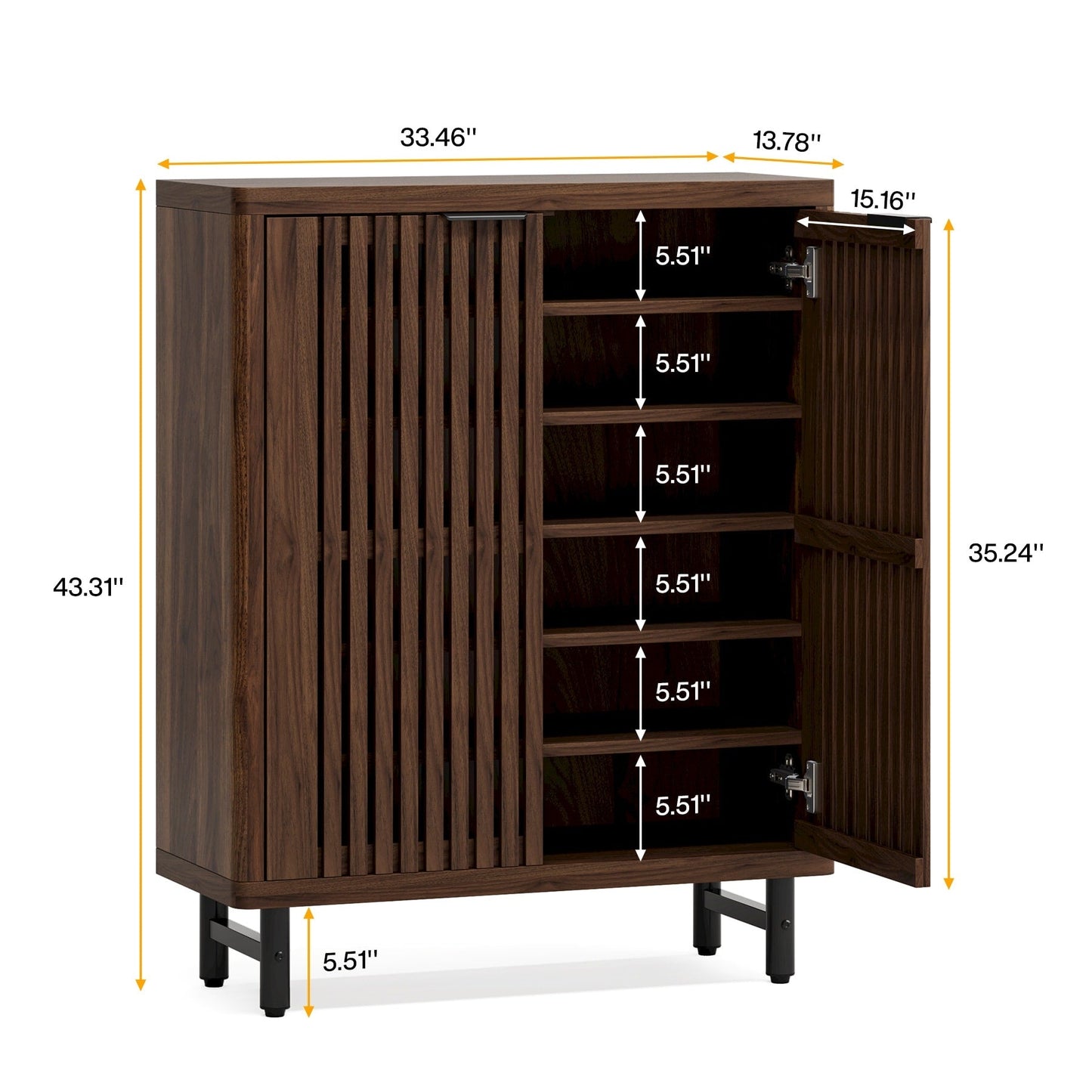 Meuble de rangement à chaussures 24 paires avec porte pour entrée et salon