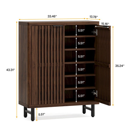 Meuble de rangement à chaussures 24 paires avec porte pour entrée et salon