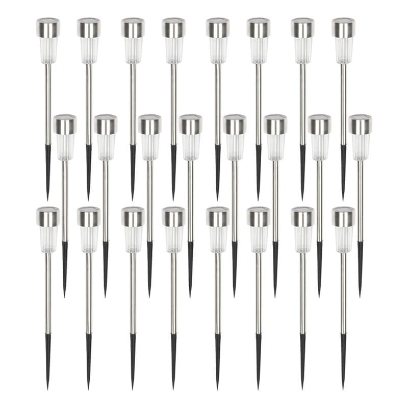 Lot de 24 lampes solaires LED haute luminosité de 5 W pour pelouse (blanc froid/blanc chaud/coloré)