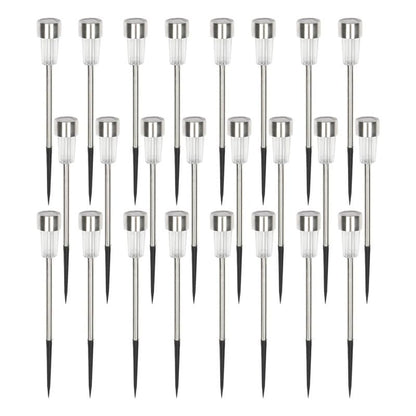 Lot de 24 lampes solaires LED haute luminosité de 5 W pour pelouse (blanc froid/blanc chaud/coloré)