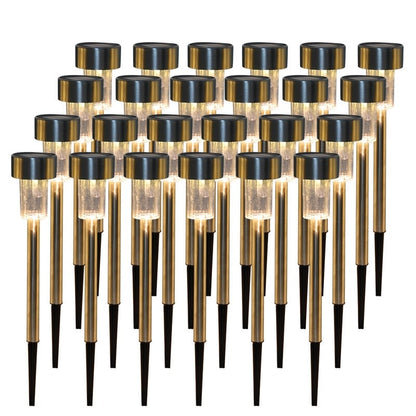 Lot de 24 lampes solaires LED haute luminosité de 5 W pour pelouse (blanc froid/blanc chaud/coloré)
