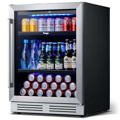 Réfrigérateur à boissons de 24 pouces, 140 canettes, pour boissons gazeuses et vins - 24 pouces