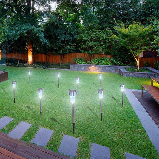 Lot de 24 lampes solaires LED haute luminosité de 5 W pour pelouse (blanc froid/blanc chaud/coloré)