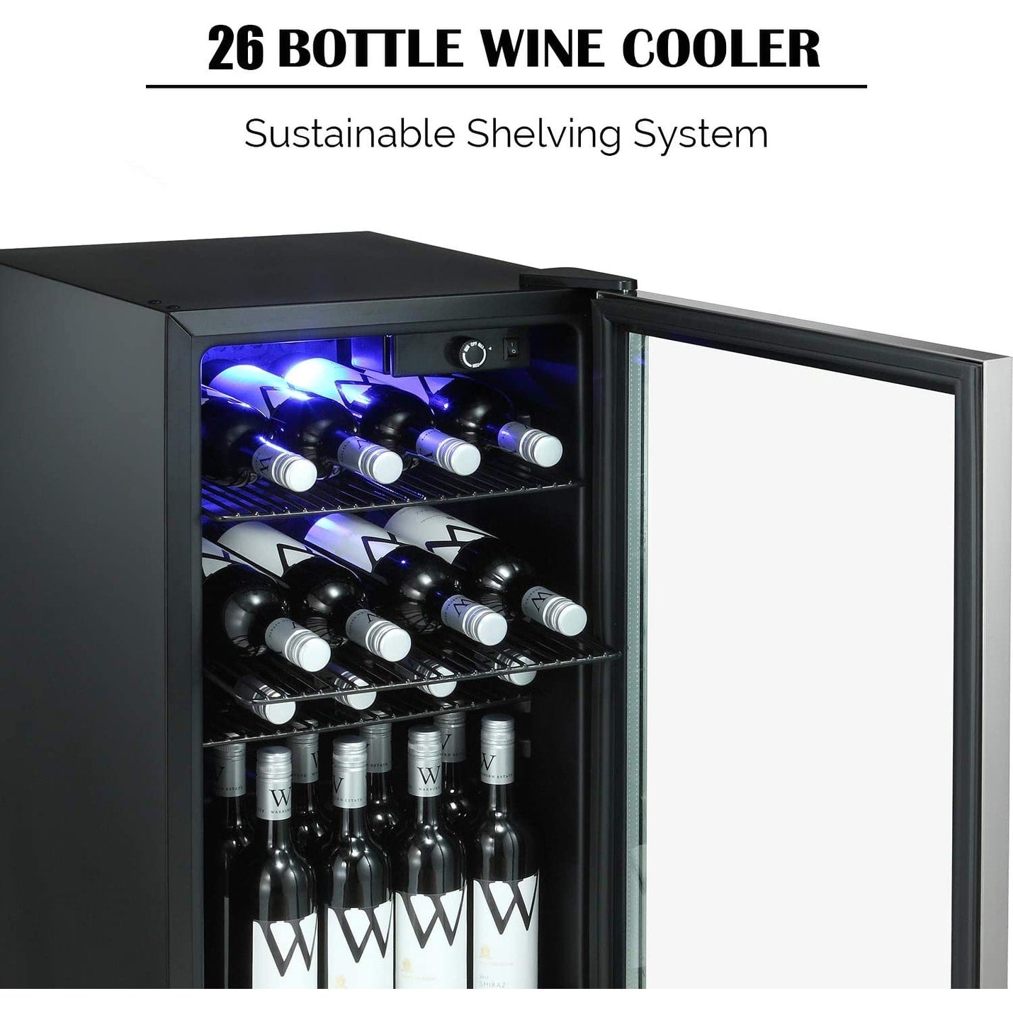 Mini réfrigérateur à vin/armoire pour 26 bouteilles - 44,5 x 49,5 x 79,1 cm