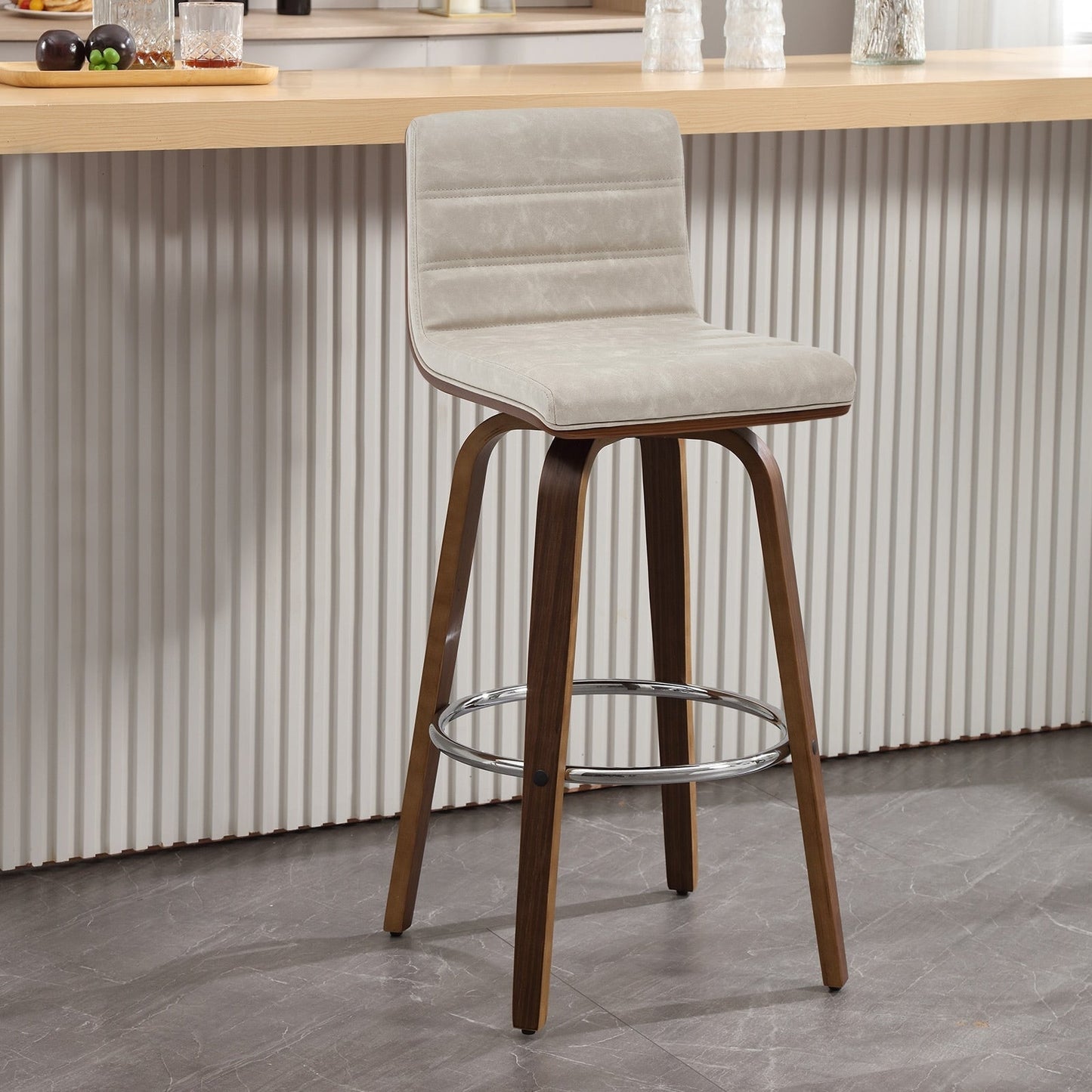 Tabourets de bar/comptoir pivotants en similicuir 26/29, lot de 2/3