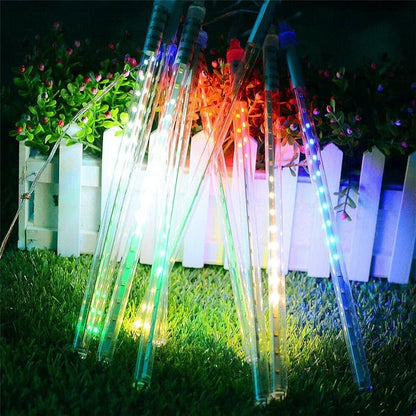 Guirlande lumineuse solaire à 288 LED représentant une pluie de météores