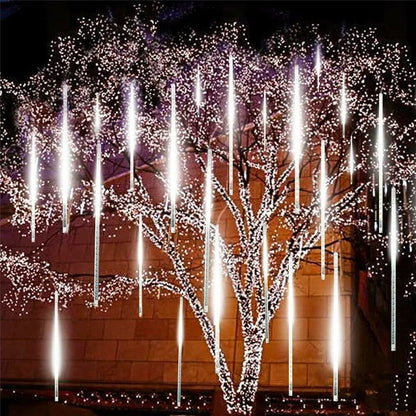 Guirlande lumineuse solaire à 288 LED représentant une pluie de météores