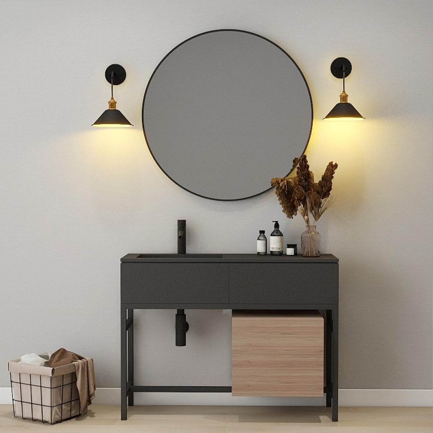 Lot de 2 appliques murales à piles avec télécommande