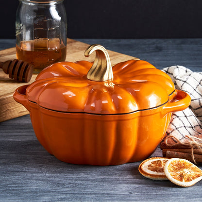 Cocotte en fonte émaillée 2 pintes - Orange Pumpkin