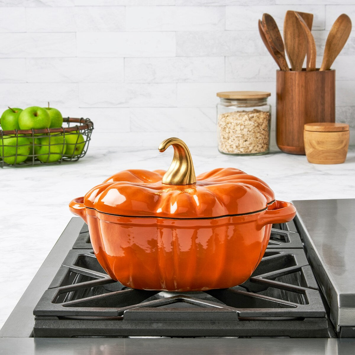 Cocotte en fonte émaillée 2 pintes - Orange Pumpkin