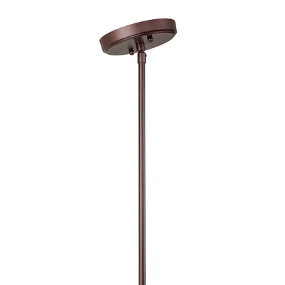 Suspension en forme de dôme de style industriel à 3 lampes, style ferme, en métal, pour îlot de cuisine linéaire, finition bronze huilé
