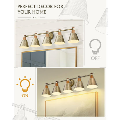 Luminaire de salle de bain moderne à 3, 5 ou 6 lampes