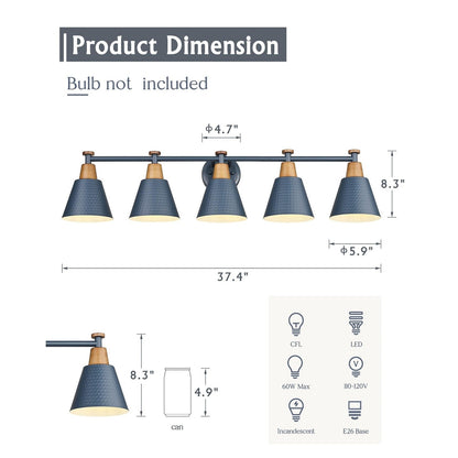 Luminaire de salle de bain moderne à 3, 5 ou 6 lampes