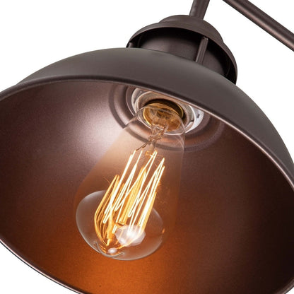 Suspension à 3 lumières en métal style campagnard rétro pour îlot de cuisine