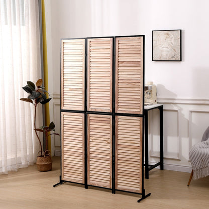 Cloisons de séparation à 3 panneaux et paravent pliable en bois naturel, cloison de séparation de 1,80 m pour séparation de pièce