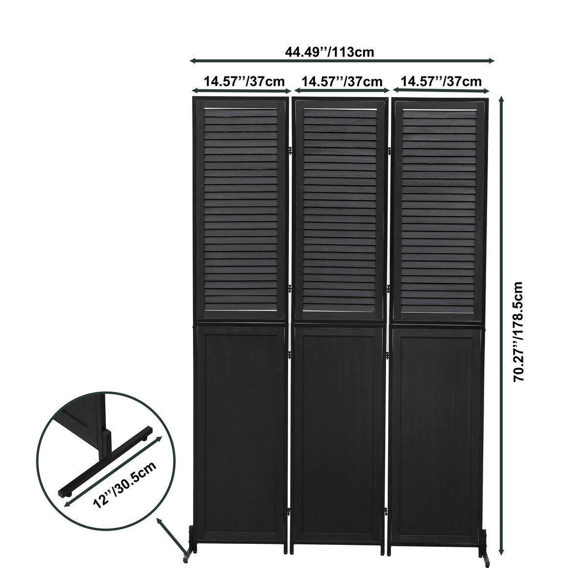 Cloisons de séparation à 3 panneaux et paravent pliable en bois naturel, cloison de séparation de 1,80 m pour séparation de pièce