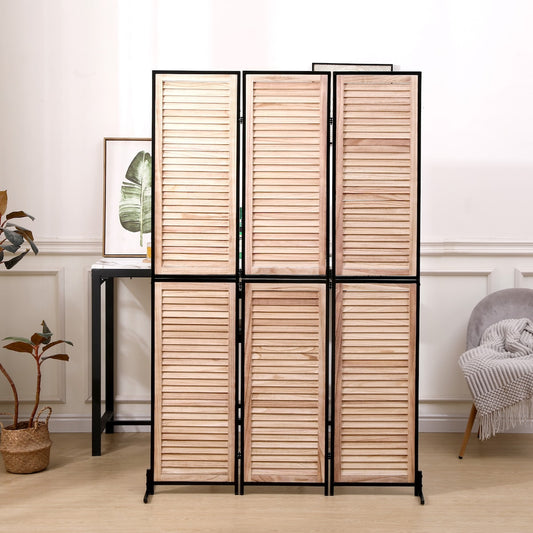 Cloisons de séparation à 3 panneaux et paravent pliable en bois naturel, cloison de séparation de 1,80 m pour séparation de pièce