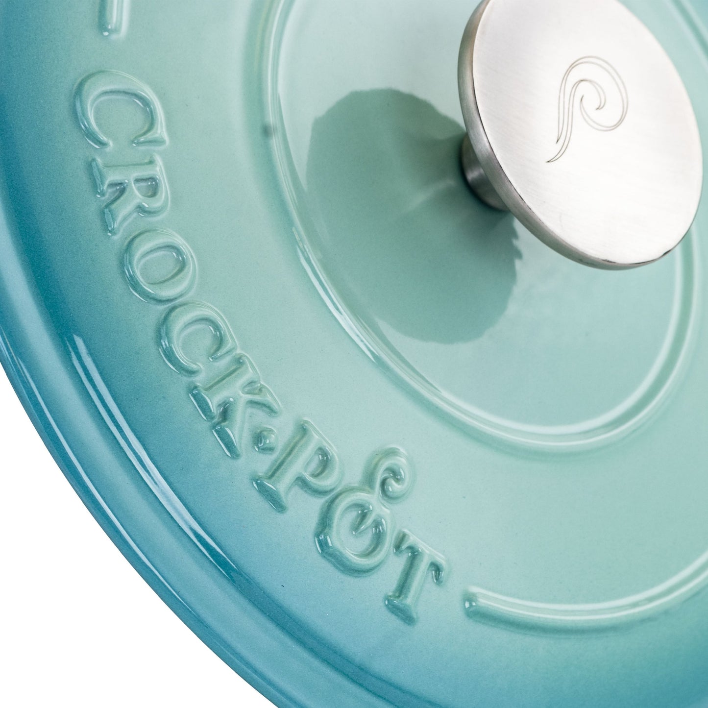 Cocotte en fonte émaillée de 3 litres, couleur bleu sarcelle arctique
