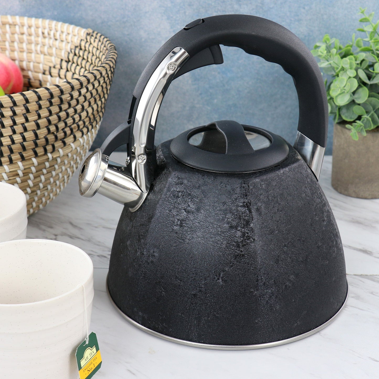 Bouilloire sifflante en acier inoxydable de 3 litres