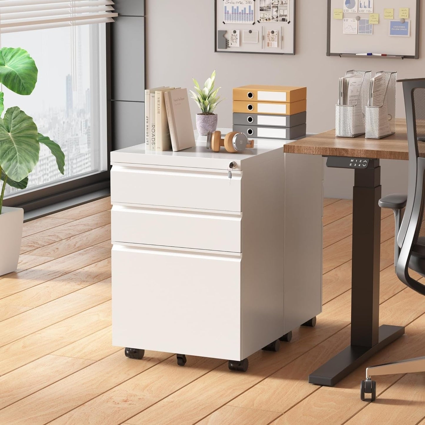 Classeur mobile/vertical à 3 tiroirs pour bureau à domicile