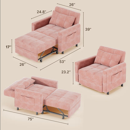 Canapé-lit 3 en 1 réglable, canapé-lit gigogne, convertible et pliable pour salon