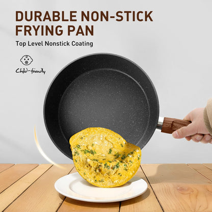 Batterie de cuisine et ustensiles de cuisson en granit de 30 pièces, ensemble de poêles de cuisson, ensemble de casseroles et poêles antiadhésives