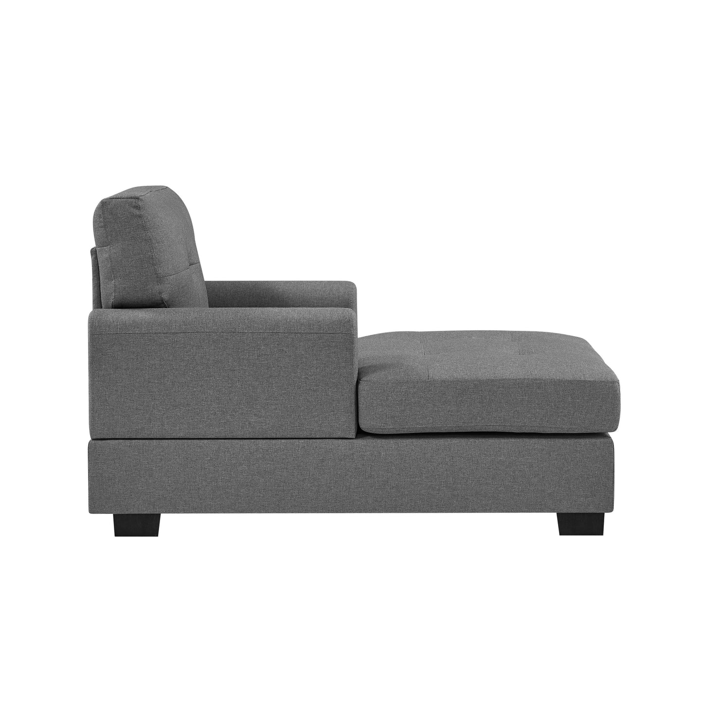 34 Wide Chaise Lounge,soft upholstered,durable polyester blend,button‑tufted seat and back offer timeless style and comfort