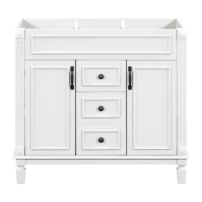 Meuble-lavabo moderne de 36 po avec lavabo supérieur et armoire à miroir, 2 portes et 2 tiroirs