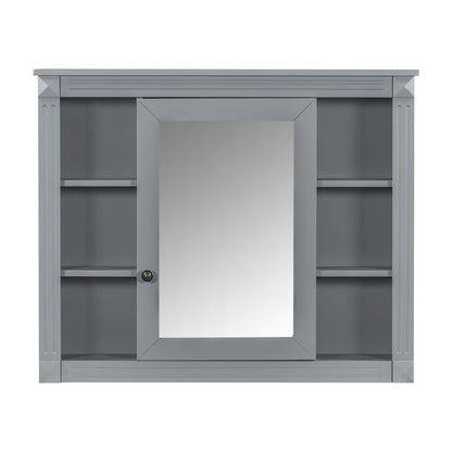 Meuble-lavabo moderne de 36 po avec lavabo supérieur et armoire à miroir, 2 portes et 2 tiroirs