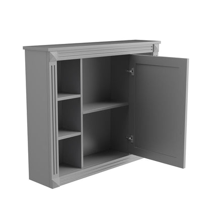 Meuble-lavabo moderne de 36 po avec lavabo supérieur et armoire à miroir, 2 portes et 2 tiroirs
