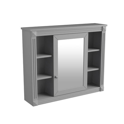 Meuble-lavabo moderne de 36 po avec lavabo supérieur et armoire à miroir, 2 portes et 2 tiroirs