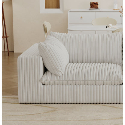 39.8 Cloud Sofa,Corduroy Fabric,Deep Seat Couches,Double-layer design,Removable Cushion,No Assembly, DIY Combination