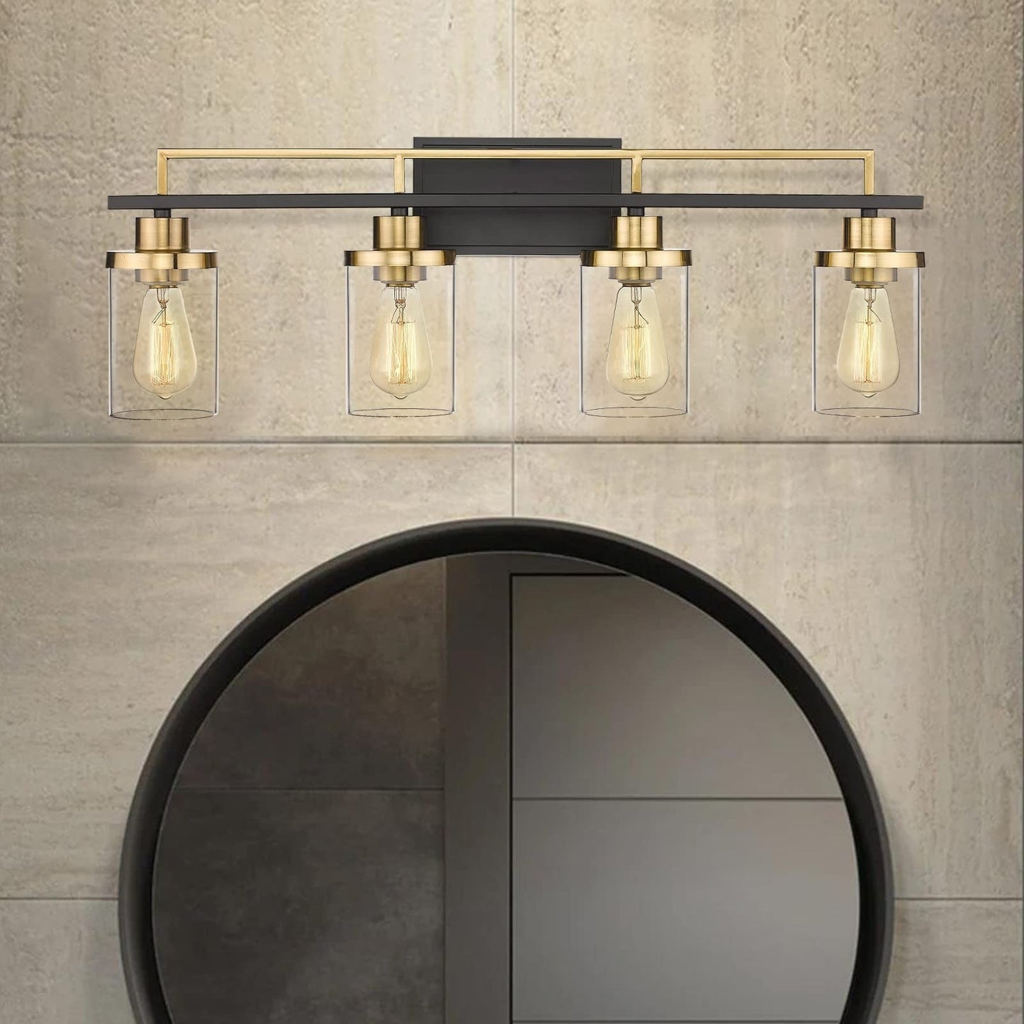 Applique de salle de bain vintage à 4, 5 ou 6 lampes