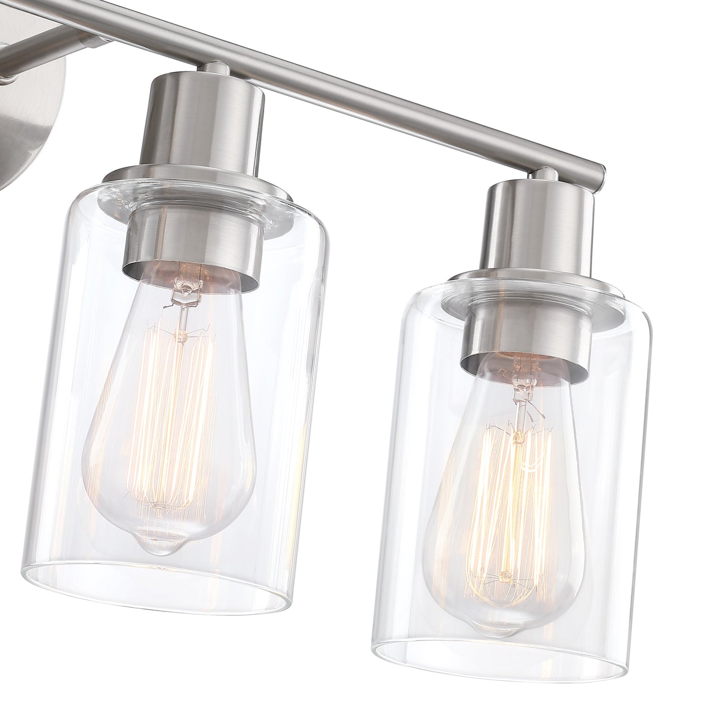 Applique de salle de bain à 4 lampes avec verre transparent