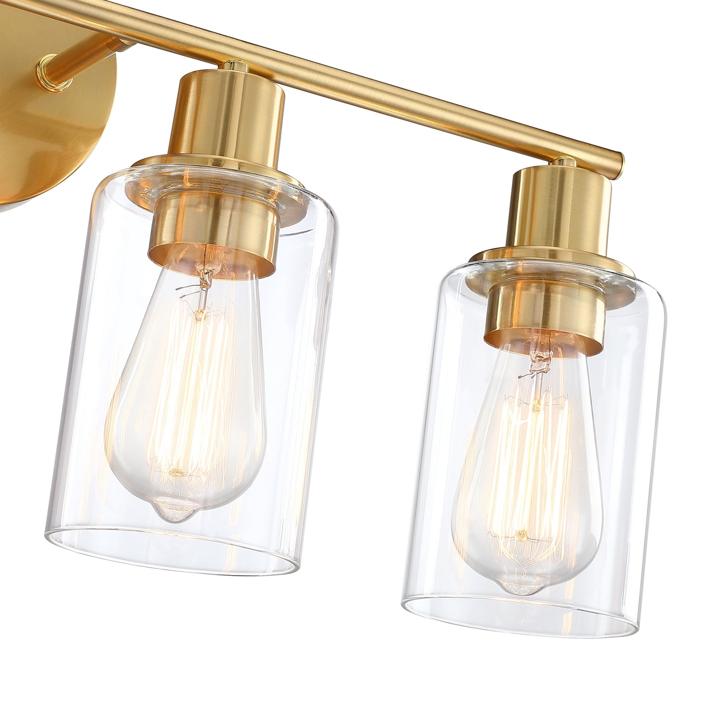 Applique de salle de bain à 4 lampes avec verre transparent