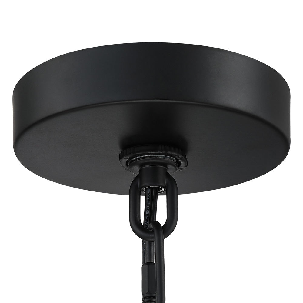 Lustre tambour bohème tissé à la main à 4 lumières - Paille - 20 po de largeur