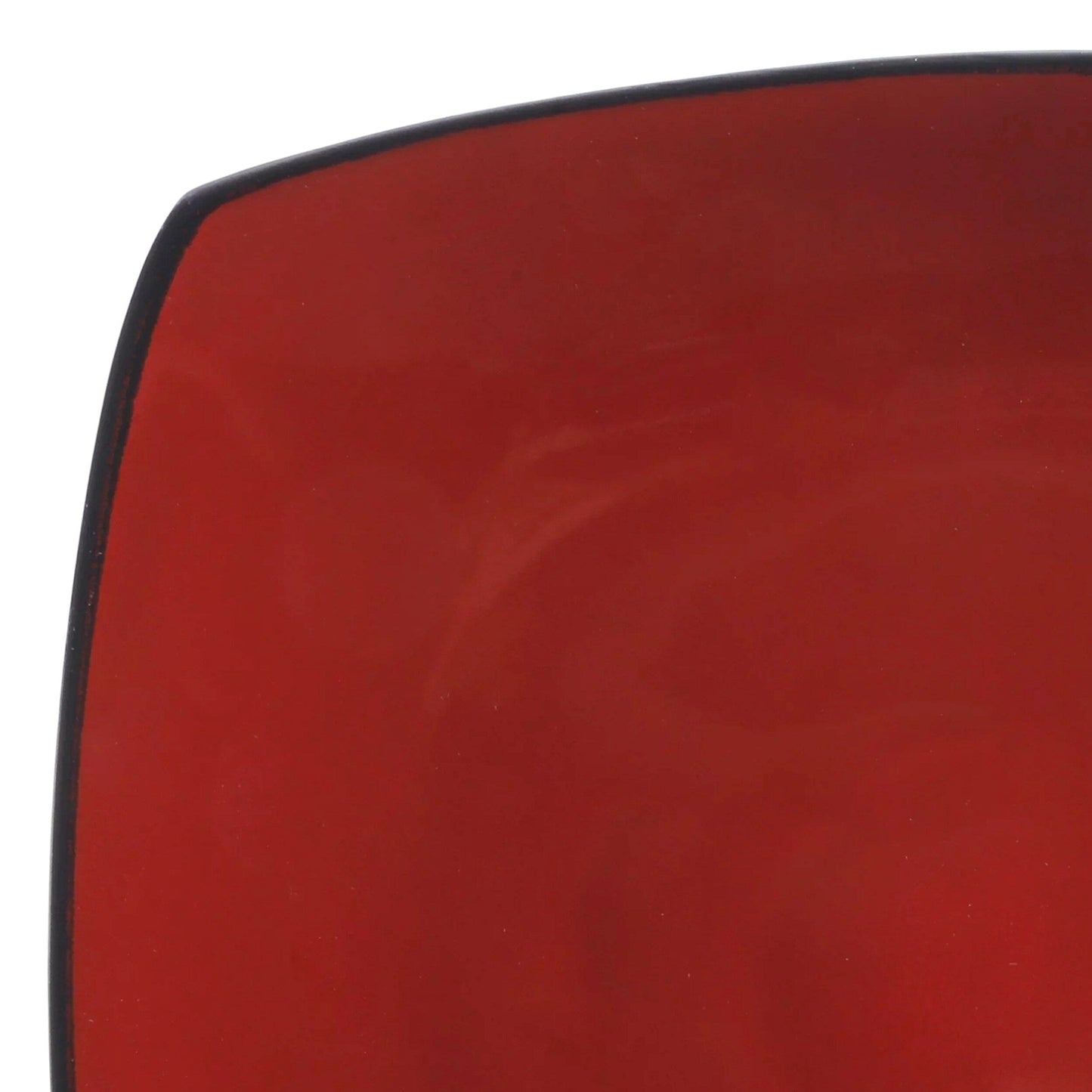 Ensemble de 4 assiettes carrées en grès rouge de 26,7 cm