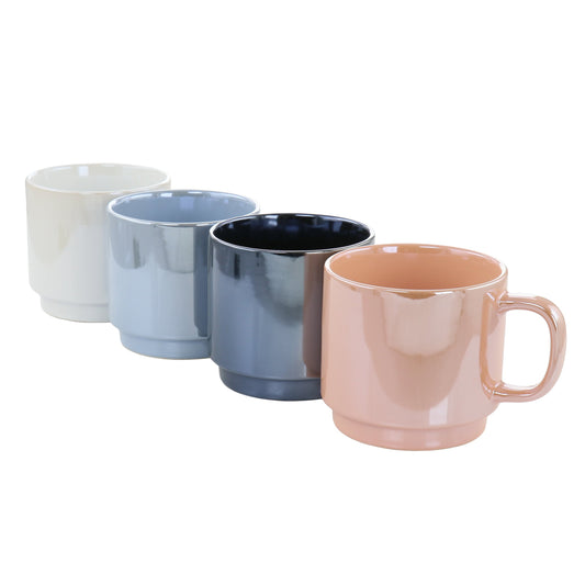 Ensemble de 4 tasses nacrées en grès de 14,8 onces