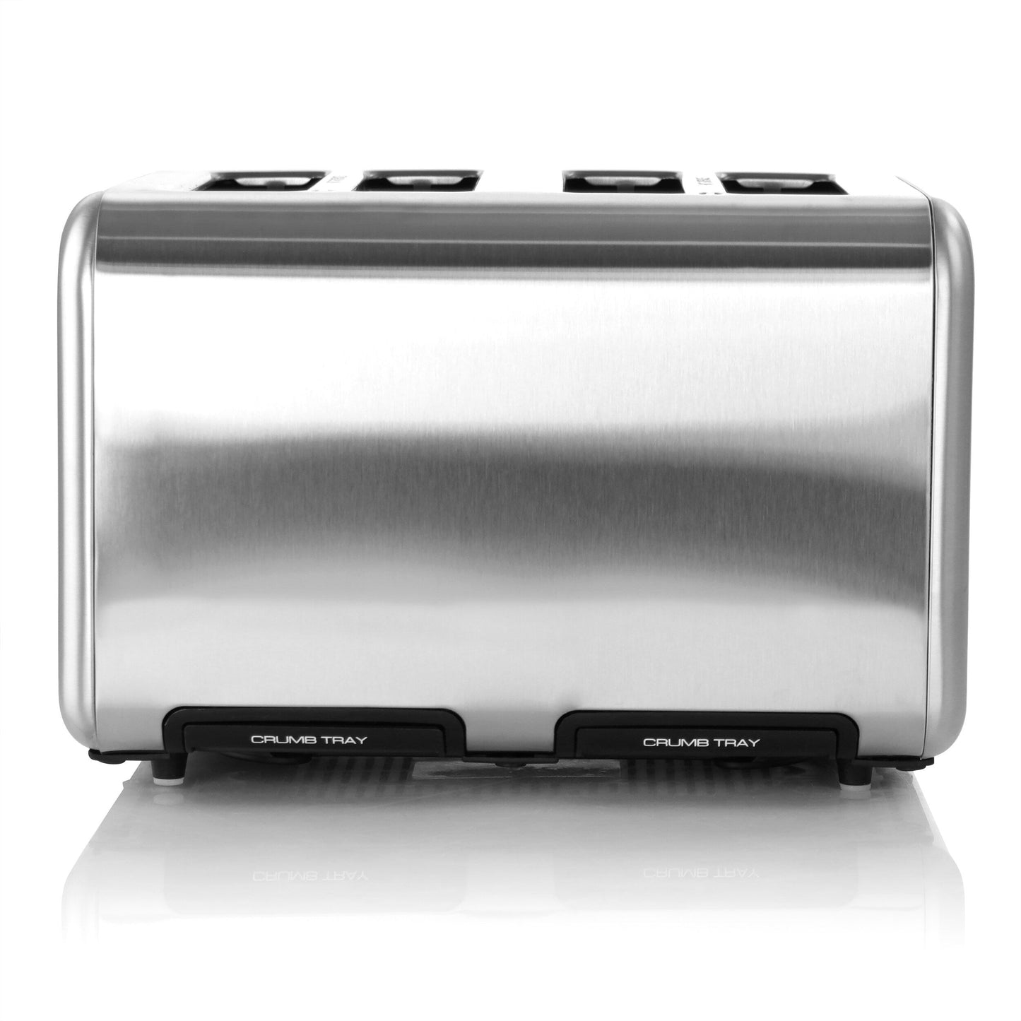 Grille-pain 4 tranches en acier inoxydable argenté