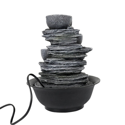 Fontaine d'eau d'intérieur à 4 niveaux avec cascade relaxante pour la maison