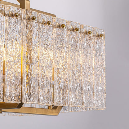 Lustre rectangulaire en cristal moderne linéaire de 40 po, 16 lumières, en laiton doré, pour salle à manger, salon, cuisine, îlot central