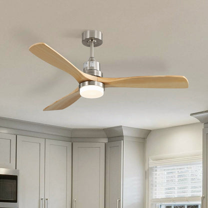 Ventilateur de plafond à LED intégré 48 et 52 pouces avec lumière et télécommande, moteur CC réversible