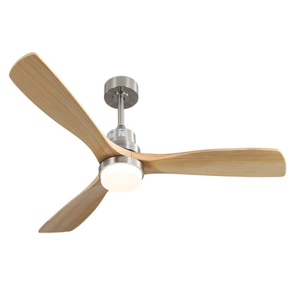 Ventilateur de plafond à LED intégré 48 et 52 pouces avec lumière et télécommande, moteur CC réversible
