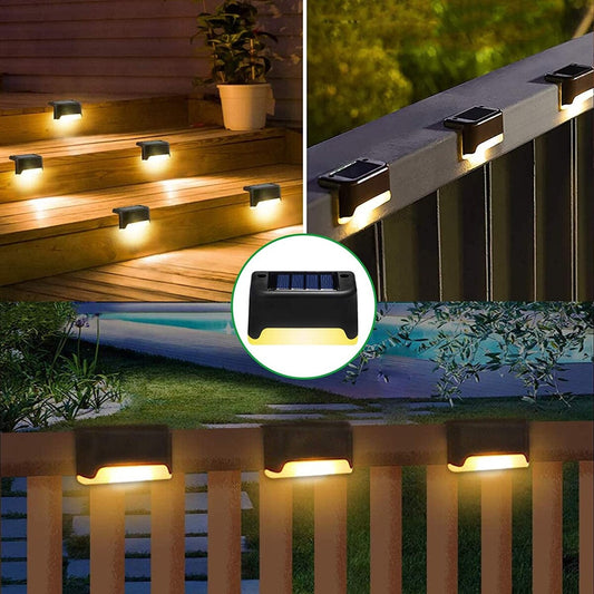 Lot de 4 lampes solaires étanches pour terrasse